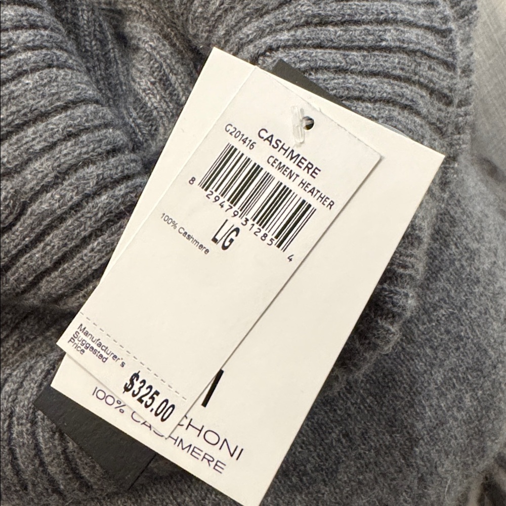 Magaschoni Charcoal Cashmere Turtleneck Sweater new with tags - Picture 5 of 5